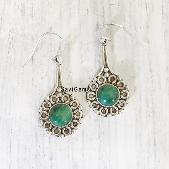 Malachite Sterling Silver Earring