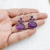 Amethyst Oval Sterling Silver Earring