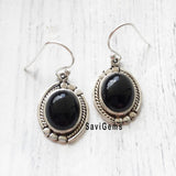 Black Onyx Sterling Silver Earring