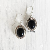 Black Onyx Sterling Silver Earring