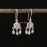 Rainbow Moonstone Chandelier Sterling Silver Earring