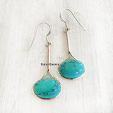 Turquoise Drop Sterling Silver Earring