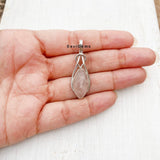 Rose Quartz Knot Sterling Silver Pendant