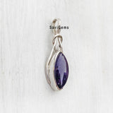 Amethyst Knot Sterling Silver Pendant