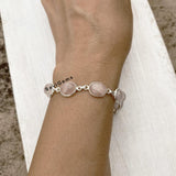 Rose Quartz Sterling Silver Bracelet