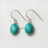 Turquoise Sterling Silver Oval Earring