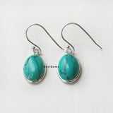 Turquoise Sterling Silver Oval Earring