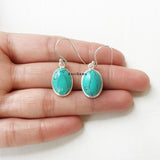 Turquoise Sterling Silver Oval Earring