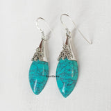 Turquoise Marquise Sterling Silver Earring