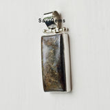 Pietersite Rectangle Sterling Silver Pendant