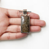 Pietersite Rectangle Sterling Silver Pendant