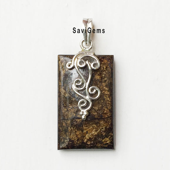 Pietersite Filigree Sterling Silver Pendant