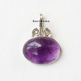 Amethyst Swirl Sterling Silver Pendant