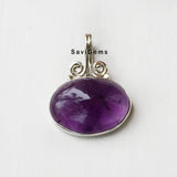 Amethyst Swirl Sterling Silver Pendant