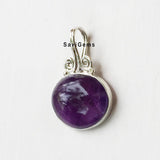 Amethyst Swirl Sterling Silver Pendant