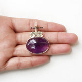 Amethyst Swirl Sterling Silver Pendant