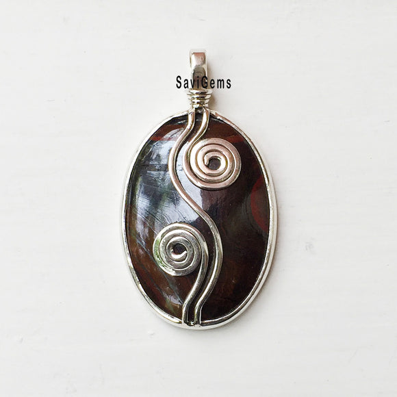 Iron Tiger Swirl Sterling Silver Pendant