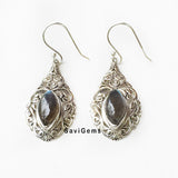 Labradorite Marquise Filigree Sterling Silver Earring