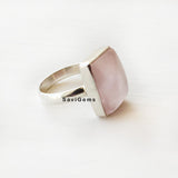 Rose Quartz Sterling Silver Ring