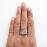 Rose Quartz Sterling Silver Ring
