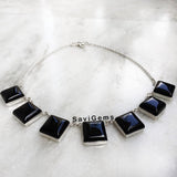 Black Onyx Sterling Silver Necklace