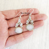 Rainbow Moonstone Fairy Sterling Silver Earring