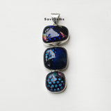 Dichroic Glass Sterling Silver Pendant