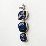 Dichroic Glass Sterling Silver Pendant