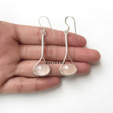 Rose Quartz Sterling Silver Pendant & Earring Set