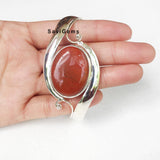 Mookaite Adjustable Sterling Silver Bangle