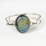 Labradorite Sterling Silver Bangle