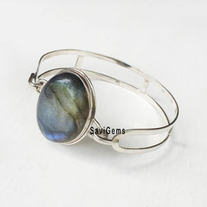 Labradorite Sterling Silver Bangle