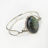 Labradorite Sterling Silver Bangle