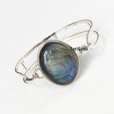 Labradorite Sterling Silver Bangle