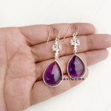 Amethyst Tree Sterling Silver Earring