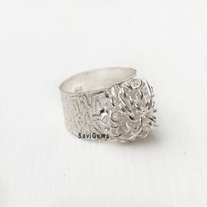 Flower Sterling Silver Ring