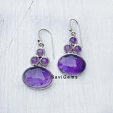 Amethyst Oval Sterling Silver Earring