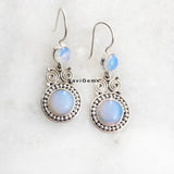 Opalite Owl Sterling Silver Earring