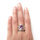 Amethyst Celtic 925 Sterling Silver Ring