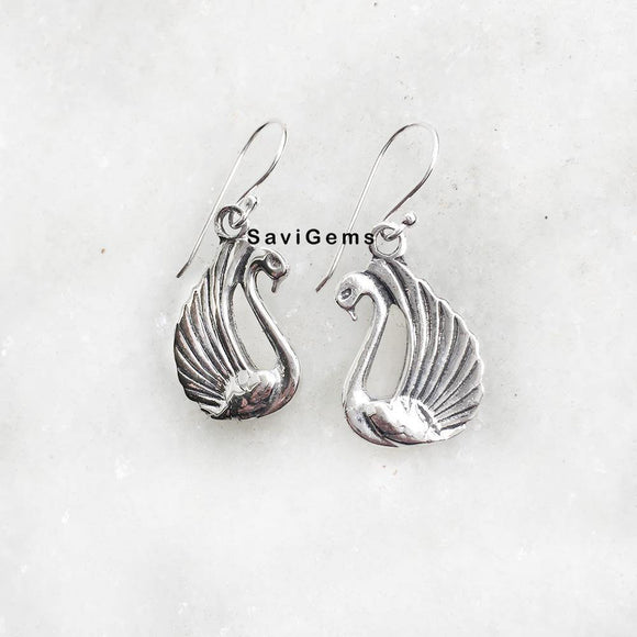 Swan Sterling Silver Earring
