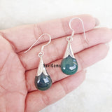 Green Onyx Drop Sterling Silver Earring