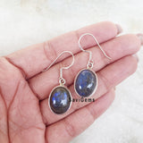 Labradorite Oval Sterling Silver Earring