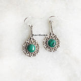 Malachite Sterling Silver Earring
