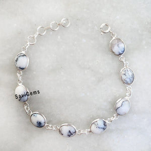 Merlinite Sterling Silver Bracelet