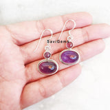 Amethyst Drop Sterling Silver Earring