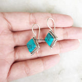 Turquoise Kite Sterling Silver Earring