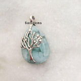 Agate Fruit Bearing Tree Sterling Silver Pendant