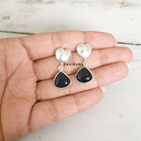 Blue Sunstone Heart Sterling Silver Earring