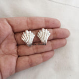 Sea Shell Clip On Sterling Silver Earring
