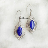 Lapis Lazuli Filigree Sterling Silver Earring